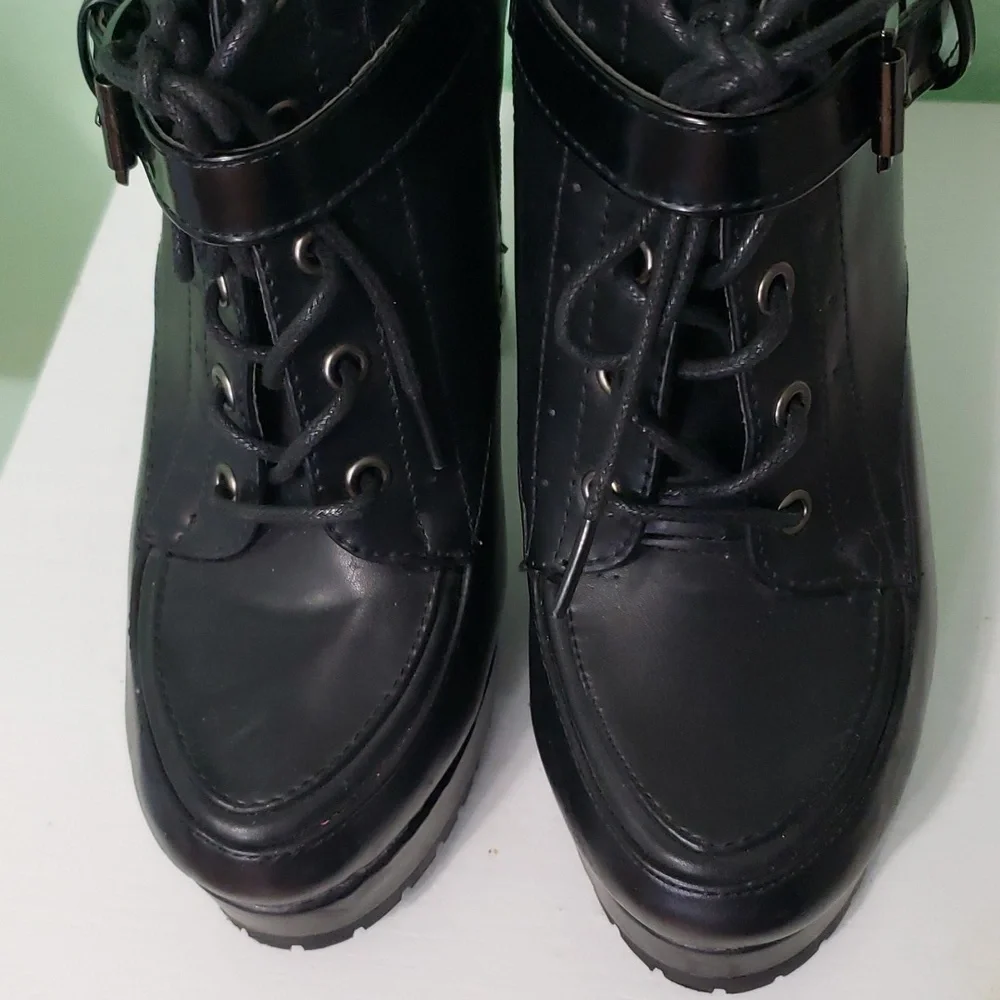 LEILA STONE black high shoes - Picture 12 of 15